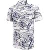 COOFANDY Mens Hawaiian Shirts Short Sleeve Casual Button Down Tropical Beach Shirt(Navy Floral-white)