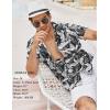 COOFANDY Mens Hawaiian Shirts Short Sleeve Casual Button Down Tropical Beach Shirt(Palm Leaf-black)