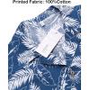 COOFANDY Mens Hawaiian Shirts Short Sleeve Casual Button Down Tropical Beach Shirt(Palm Leaf-blue)