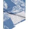 COOFANDY Mens Hawaiian Shirts Short Sleeve Casual Button Down Tropical Beach Shirt(Palm Leaf-denim Blue)