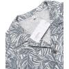 COOFANDY Mens Hawaiian Shirts Short Sleeve Casual Button Down Tropical Beach Shirt(Palm Leaf-light Blue)