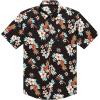 COOFANDY Mens Hawaiian Tropical Shirt Short Sleeve Casual Button Down Floral Summer Beach Shirts with Pocket(Black)