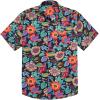 COOFANDY Mens Hawaiian Tropical Shirt Short Sleeve Casual Button Down Floral Summer Beach Shirts with Pocket(Black Flowers)