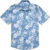 COOFANDY Mens Hawaiian Tropical Shirt Short Sleeve Casual Button Down Floral Summer Beach Shirts with Pocket(Blue Flowers)