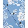 COOFANDY Mens Hawaiian Tropical Shirt Short Sleeve Casual Button Down Floral Summer Beach Shirts with Pocket(Blue Flowers)