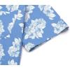 COOFANDY Mens Hawaiian Tropical Shirt Short Sleeve Casual Button Down Floral Summer Beach Shirts with Pocket(Blue-white Flowers)