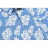COOFANDY Mens Hawaiian Tropical Shirt Short Sleeve Casual Button Down Floral Summer Beach Shirts with Pocket(Blue-white Flowers)