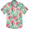 COOFANDY Mens Hawaiian Tropical Shirt Short Sleeve Casual Button Down Floral Summer Beach Shirts with Pocket(Colorful Flowers)