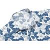 COOFANDY Mens Hawaiian Tropical Shirt Short Sleeve Casual Button Down Floral Summer Beach Shirts with Pocket(Navy & White Floral)