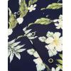 COOFANDY Mens Hawaiian Tropical Shirt Short Sleeve Casual Button Down Floral Summer Beach Shirts with Pocket(Navy Floral)