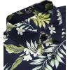 COOFANDY Mens Hawaiian Tropical Shirt Short Sleeve Casual Button Down Floral Summer Beach Shirts with Pocket(Navy Floral)