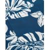 COOFANDY Mens Hawaiian Tropical Shirt Short Sleeve Casual Button Down Floral Summer Beach Shirts with Pocket(Navy Leaves)