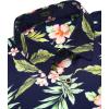 COOFANDY Mens Hawaiian Tropical Shirt Short Sleeve Casual Button Down Floral Summer Beach Shirts with Pocket(Pink Floral)