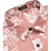 COOFANDY Mens Hawaiian Tropical Shirt Short Sleeve Casual Button Down Floral Summer Beach Shirts with Pocket(Pink Flowers)