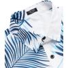 COOFANDY Mens Hawaiian Tropical Shirt Short Sleeve Casual Button Down Floral Summer Beach Shirts with Pocket(White Palm Leaves)