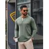 COOFANDY Men’s Henley Long Sleeve Shirts Casual Button T-Shirt Pullover Basic Tees with Pocket(Green)