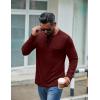 COOFANDY Men’s Henley Long Sleeve Shirts Casual Button T-Shirt Pullover Basic Tees with Pocket(Wine Red)