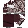 COOFANDY Men’s Henley Shirt Vyshyvanka Long Sleeve African Print Shirts Casual Zip Up Cotton Linen Beach Hippie Shirt(Dark Red)