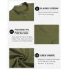 COOFANDY Men’s Henley Shirts Band Collar Short Sleeve T-Shirts Casual Summer Beach Shirt Hippie Fashion Hawaiian Shirt(Army Green)