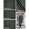 COOFANDY Men’s Henley Shirts Long Sleeve Basic Waffle Pique Pullover T-Shirt with Pocket(Army Green)