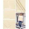COOFANDY Men’s Henley Shirts Long Sleeve Basic Waffle Pique Pullover T-Shirt with Pocket(Beige)