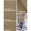 COOFANDY Men’s Henley Shirts Long Sleeve Basic Waffle Pique Pullover T-Shirt with Pocket(Khaki)