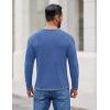COOFANDY Mens Henley Shirts Long Sleeve Button T-Shirt Fashion Casual Pullover Shirts Soft Stretch Tees Tops(Light Blue)