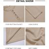 COOFANDY Mens Henley Shirts Long Sleeve Button T-Shirt Fashion Casual Pullover Shirts Soft Stretch Tees Tops(Light Khaki)