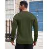 COOFANDY Men’s Henley Shirts Long Sleeve Button T-Shirt Lightweight Fashion Casual Pullover Shirt(Army Green)
