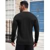 COOFANDY Men’s Henley Shirts Long Sleeve Button T-Shirt Lightweight Fashion Casual Pullover Shirt(Black)