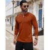 COOFANDY Men’s Henley Shirts Long Sleeve Button T-Shirt Lightweight Fashion Casual Pullover Shirt(Caramel)