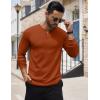 COOFANDY Men’s Henley Shirts Long Sleeve Button T-Shirt Lightweight Fashion Casual Pullover Shirt(Caramel)