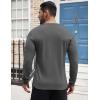 COOFANDY Men’s Henley Shirts Long Sleeve Button T-Shirt Lightweight Fashion Casual Pullover Shirt(Dark Grey)