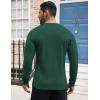 COOFANDY Men’s Henley Shirts Long Sleeve Button T-Shirt Lightweight Fashion Casual Pullover Shirt(Green)