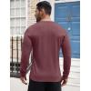 COOFANDY Men’s Henley Shirts Long Sleeve Button T-Shirt Lightweight Fashion Casual Pullover Shirt(Heather Burgundy)