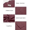COOFANDY Men’s Henley Shirts Long Sleeve Button T-Shirt Lightweight Fashion Casual Pullover Shirt(Heather Burgundy)