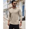 COOFANDY Men’s Henley Shirts Long Sleeve Button T-Shirt Lightweight Fashion Casual Pullover Shirt(Heather Khaki)