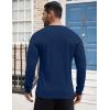 COOFANDY Men’s Henley Shirts Long Sleeve Button T-Shirt Lightweight Fashion Casual Pullover Shirt(Navy Blue)