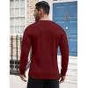 COOFANDY Men’s Henley Shirts Long Sleeve Button T-Shirt Lightweight Fashion Casual Pullover Shirt(Wine Red)