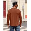 COOFANDY Mens Henley Shirts Long Sleeve Casual Pullover Shirt Fashion Button T-Shirt(Caramel)