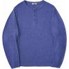 COOFANDY Mens Henley Shirts Long Sleeve Casual Pullover Shirt Fashion Button T-Shirt(Heather Blue)