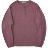 COOFANDY Mens Henley Shirts Long Sleeve Casual Pullover Shirt Fashion Button T-Shirt(Heather Burgundy)