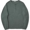 COOFANDY Mens Henley Shirts Long Sleeve Casual Pullover Shirt Fashion Button T-Shirt(Heather Green)