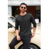 COOFANDY Men’s Henley Shirts Long Sleeve Fashion Casual Tee Basic Lightweight T-Shirt(A-black)