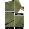 COOFANDY Men’s Henley Shirts Long Sleeve Fashion Casual Tee Basic Lightweight T-Shirt(Army Green)
