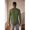 COOFANDY Men’s Henley Shirts Long Sleeve Fashion Casual Tee Basic Lightweight T-Shirt(Army Green)