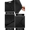 COOFANDY Men’s Henley Shirts Long Sleeve Fashion Casual Tee Basic Lightweight T-Shirt(Black/Blue)