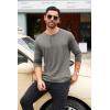 COOFANDY Men’s Henley Shirts Long Sleeve Fashion Casual Tee Basic Lightweight T-Shirt(Grey)