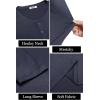 COOFANDY Men’s Henley Shirts Long Sleeve Fashion Casual Tee Basic Lightweight T-Shirt(Navy Blue)