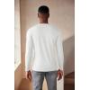 COOFANDY Men’s Henley Shirts Long Sleeve Fashion Casual Tee Basic Lightweight T-Shirt(White)